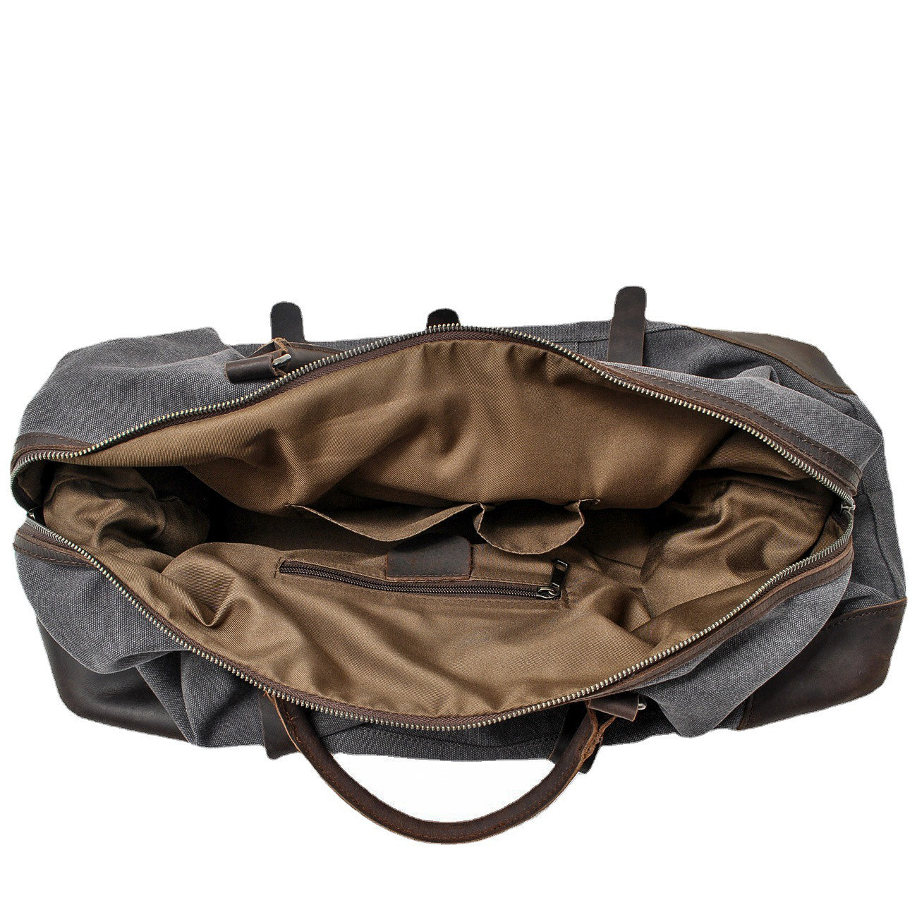 oversized Canvas carryall Bag with doubled stiching, side pocket and a sling strap