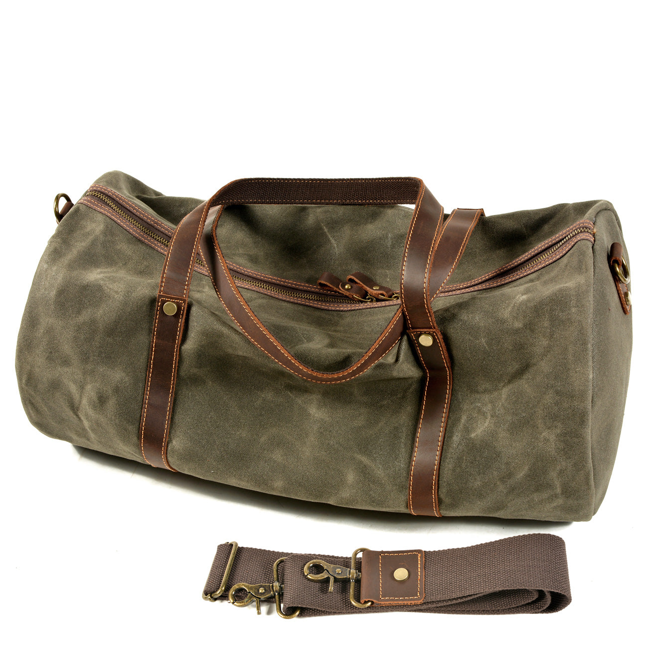 fashion aand packable military canvas duffle bag