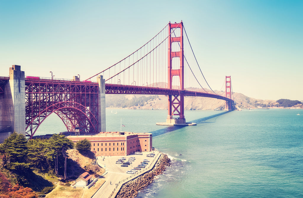Photo panoramique du Golden Gate Bridge, USA.