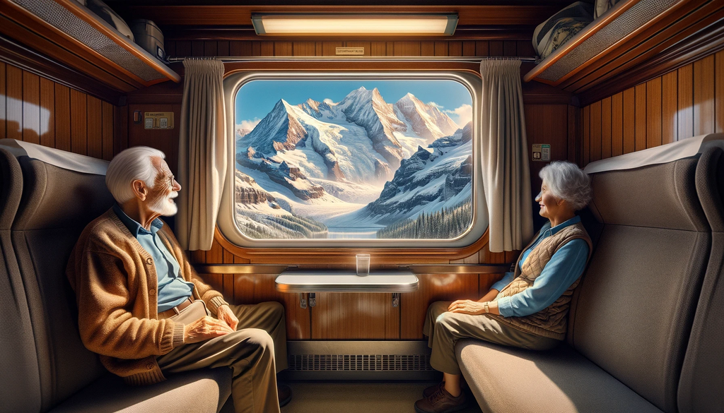 passengers on a train enjoying their journey with scenic views from the window