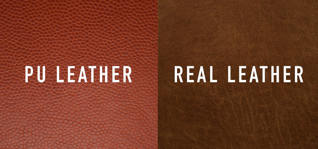 real leather and pu leather