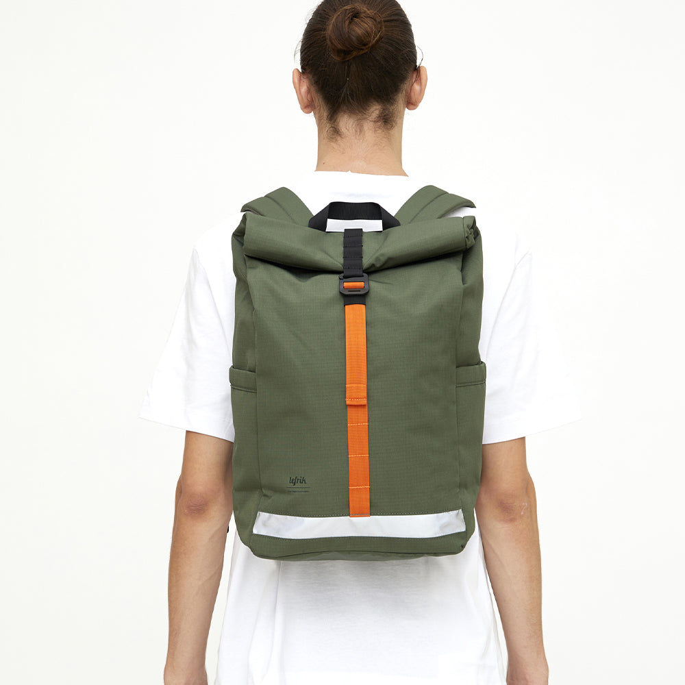 recycled material backpack green