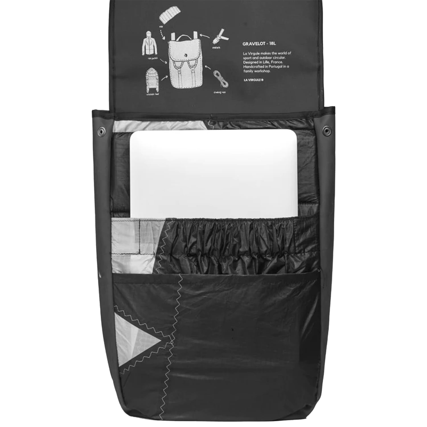 sac à dos imperméable avec compartiment ordinateur pochette tablette