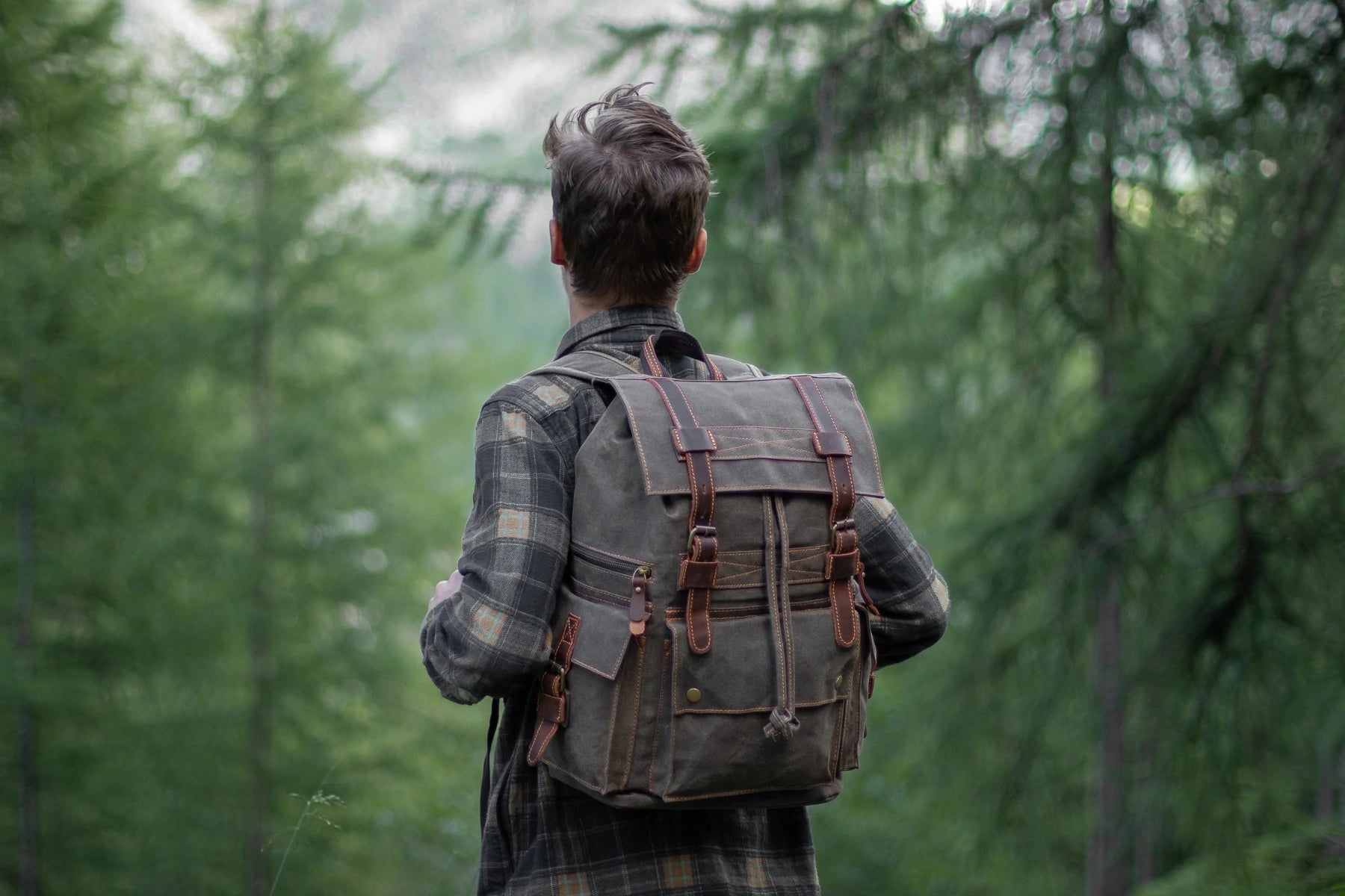 petit sac a dos homme ville marron