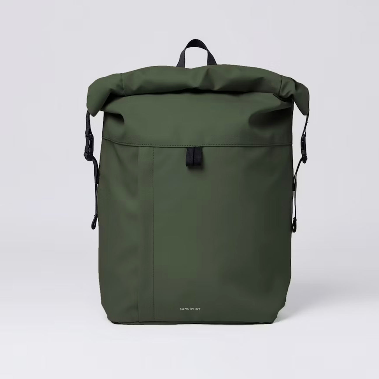 sac à dos roll top waterproof vert vue frontale