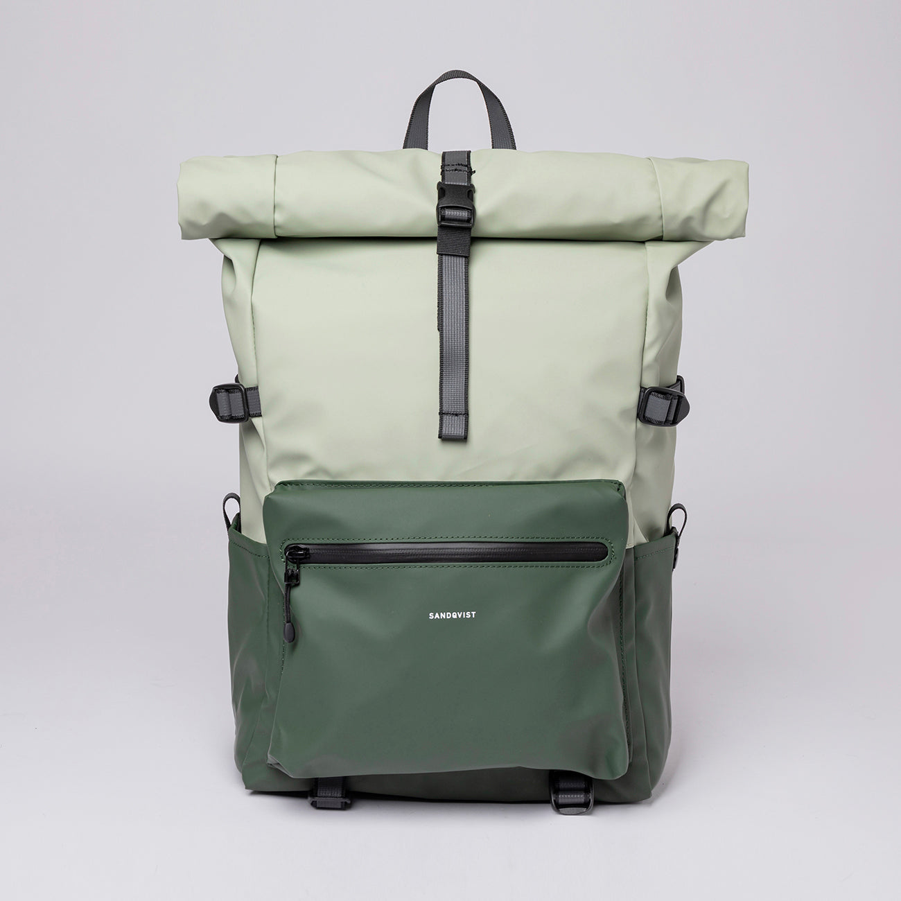 sac à dos urbain waterproof vert vue frontale