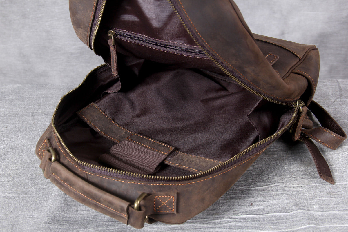 soft leather backpack