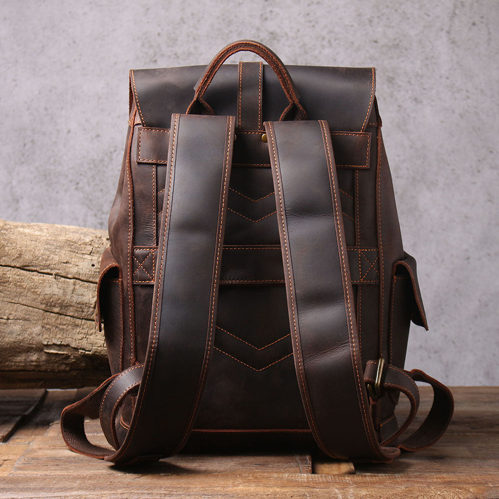 tan leather laptop bag ideal to store toiletry pouches