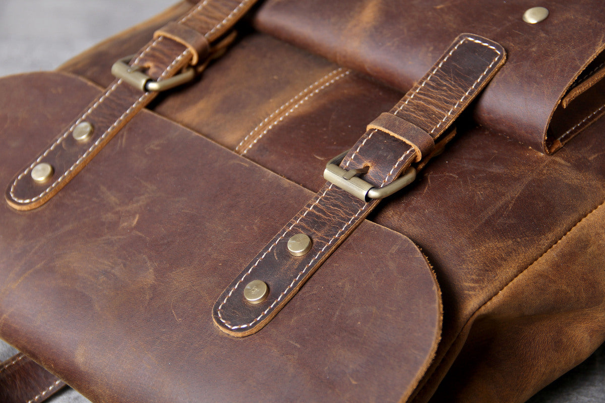 vintage two-tone brown garment-bag