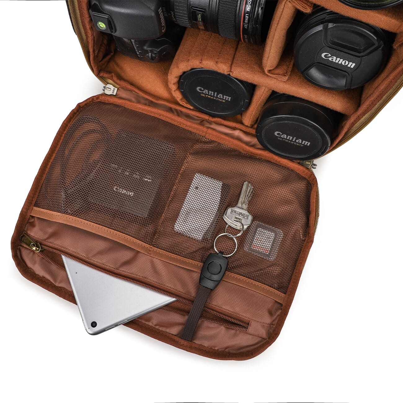 vintage style camera backpack