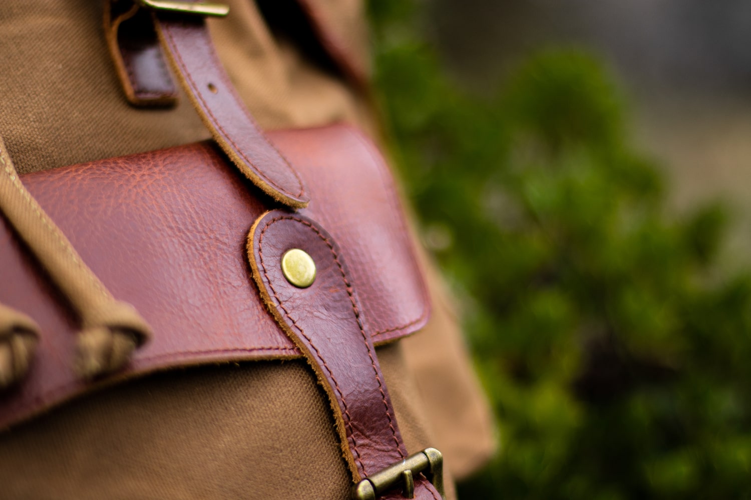 old school backpack protective rivets