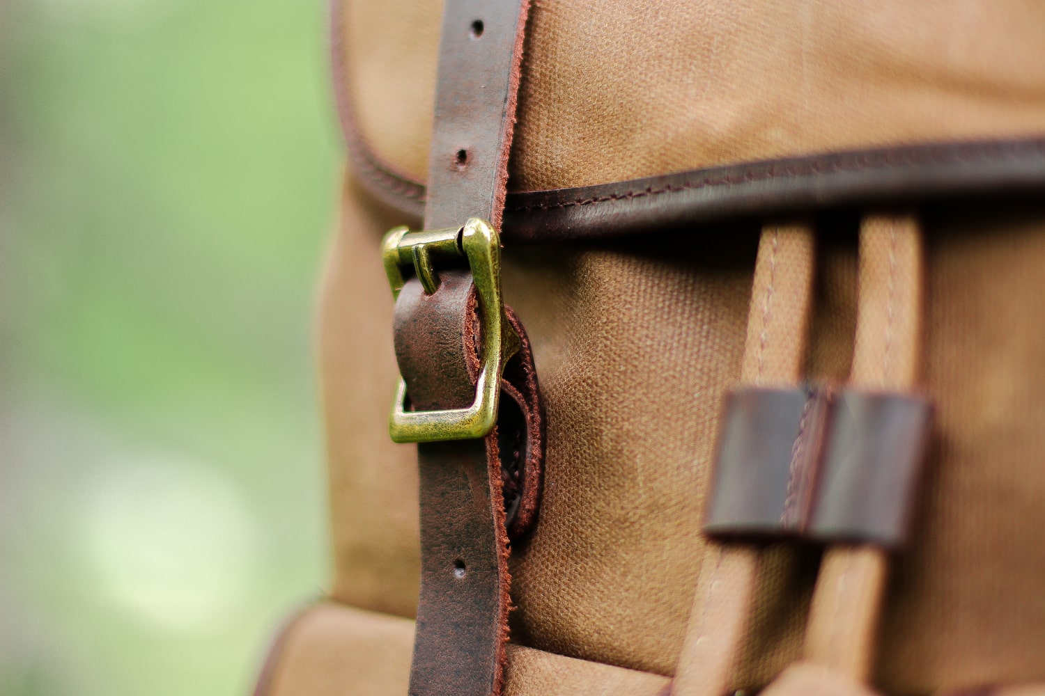 vintage travel canvas rucksack