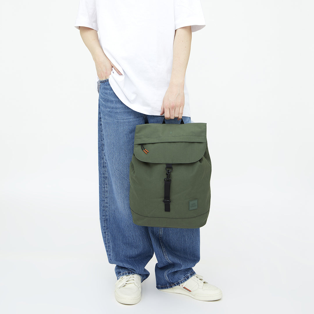 water resistant sustainable backpack laptop green