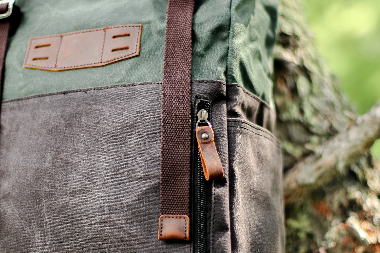 waxed canvas rucksack