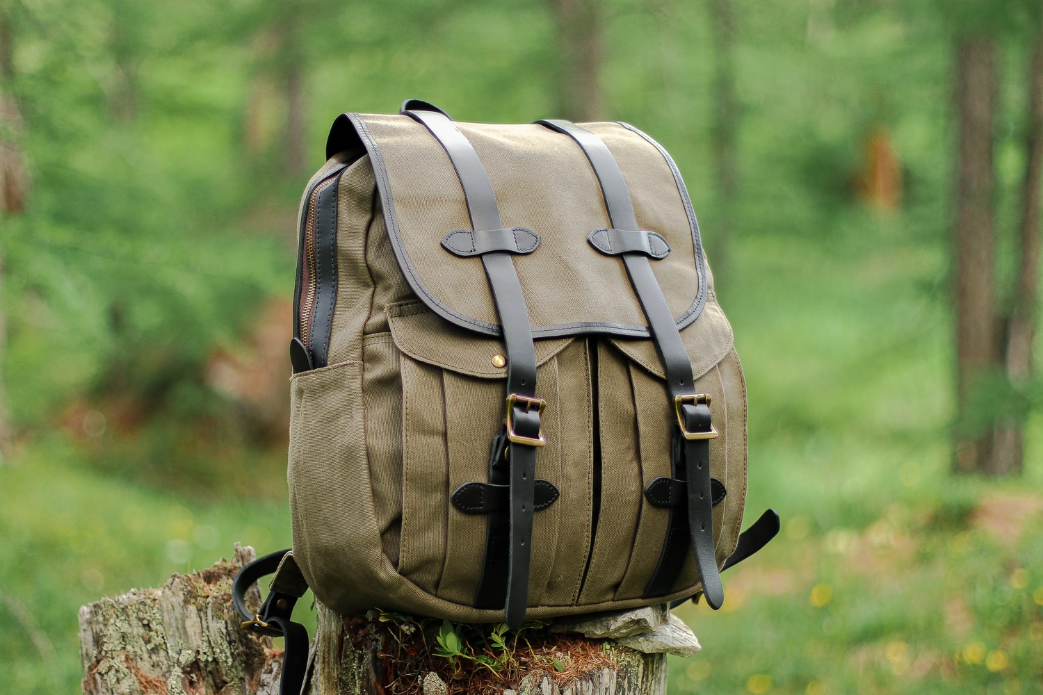 canvas camping backpack