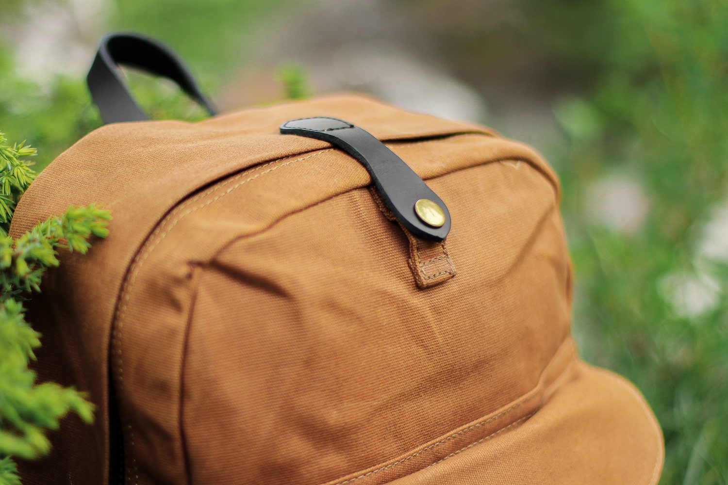 waxed canvas rucksack