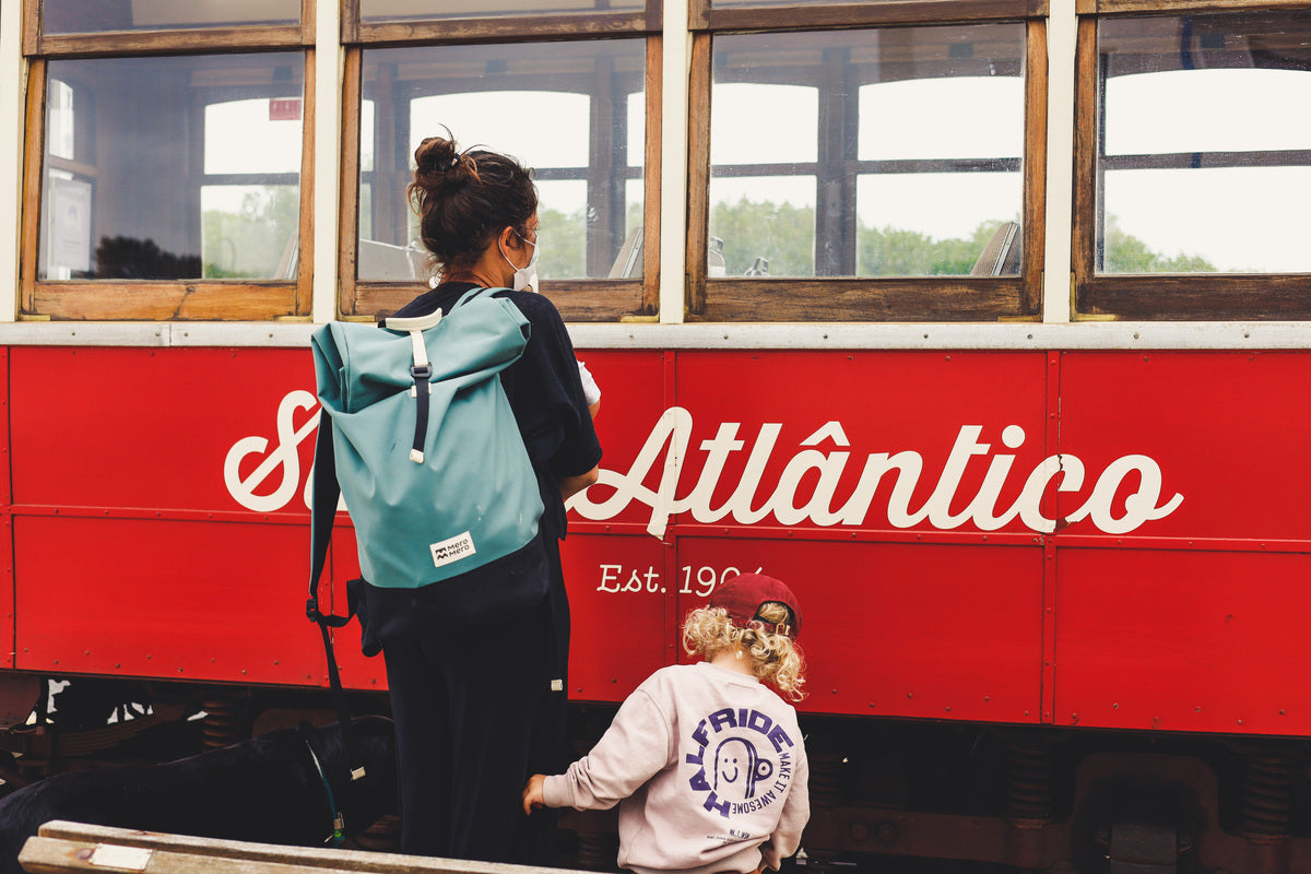 women wearing siver pine Recycled Plastic Backpack squamish mero mero