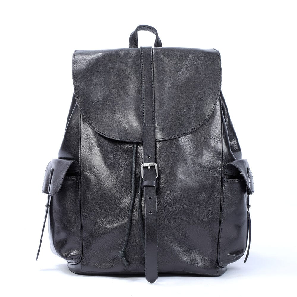 Small Black Leather Backpack