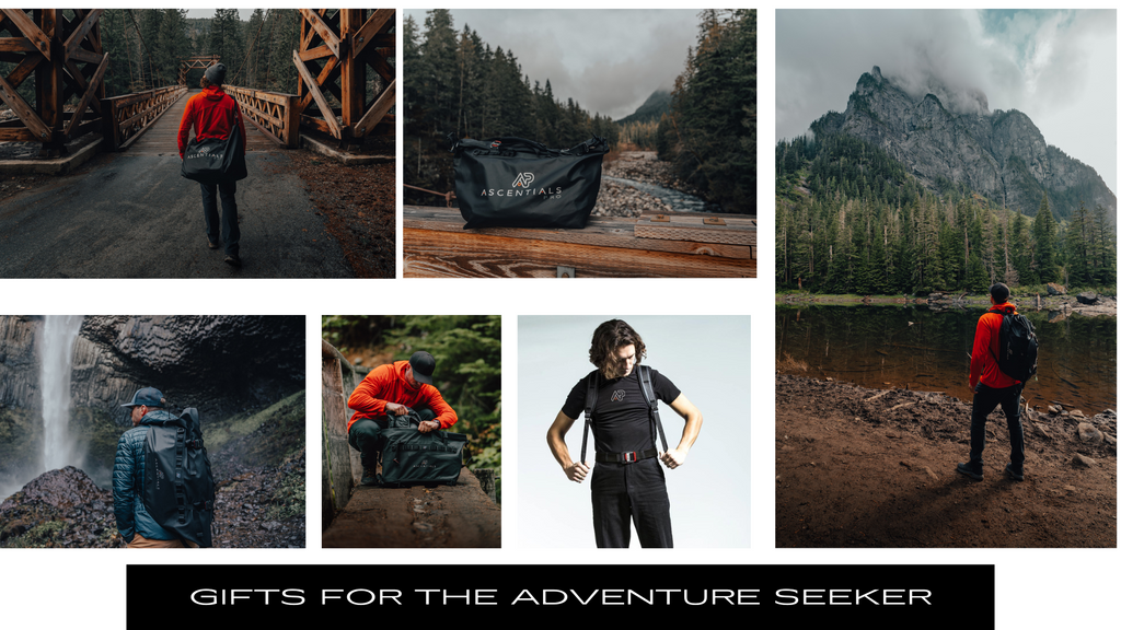 AP Bags Gift Guide image featuring travel backpacks and duffle bags