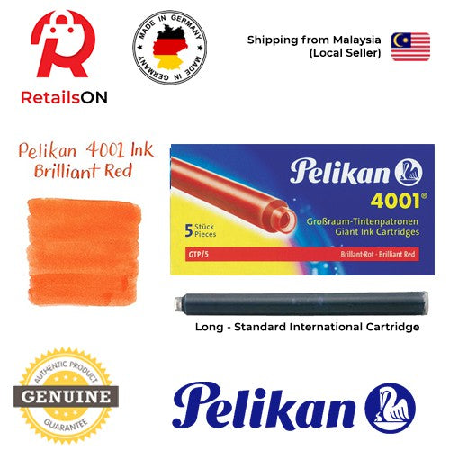 Pelikan 4001/GTP5 Ink Cartridges - Brilliant Black / International