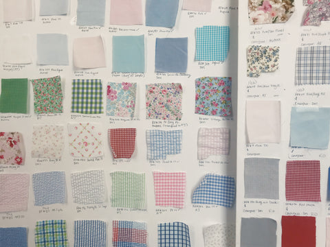 fabric swatch board for Petit Ami