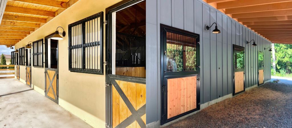 Barn Dutch Doors with tempered glass fill