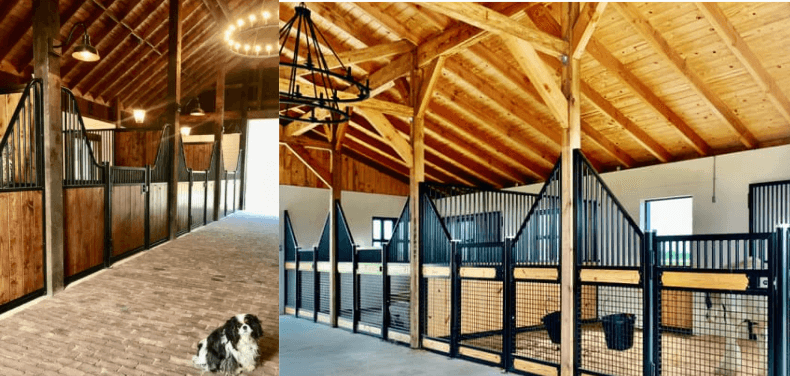 inside barns