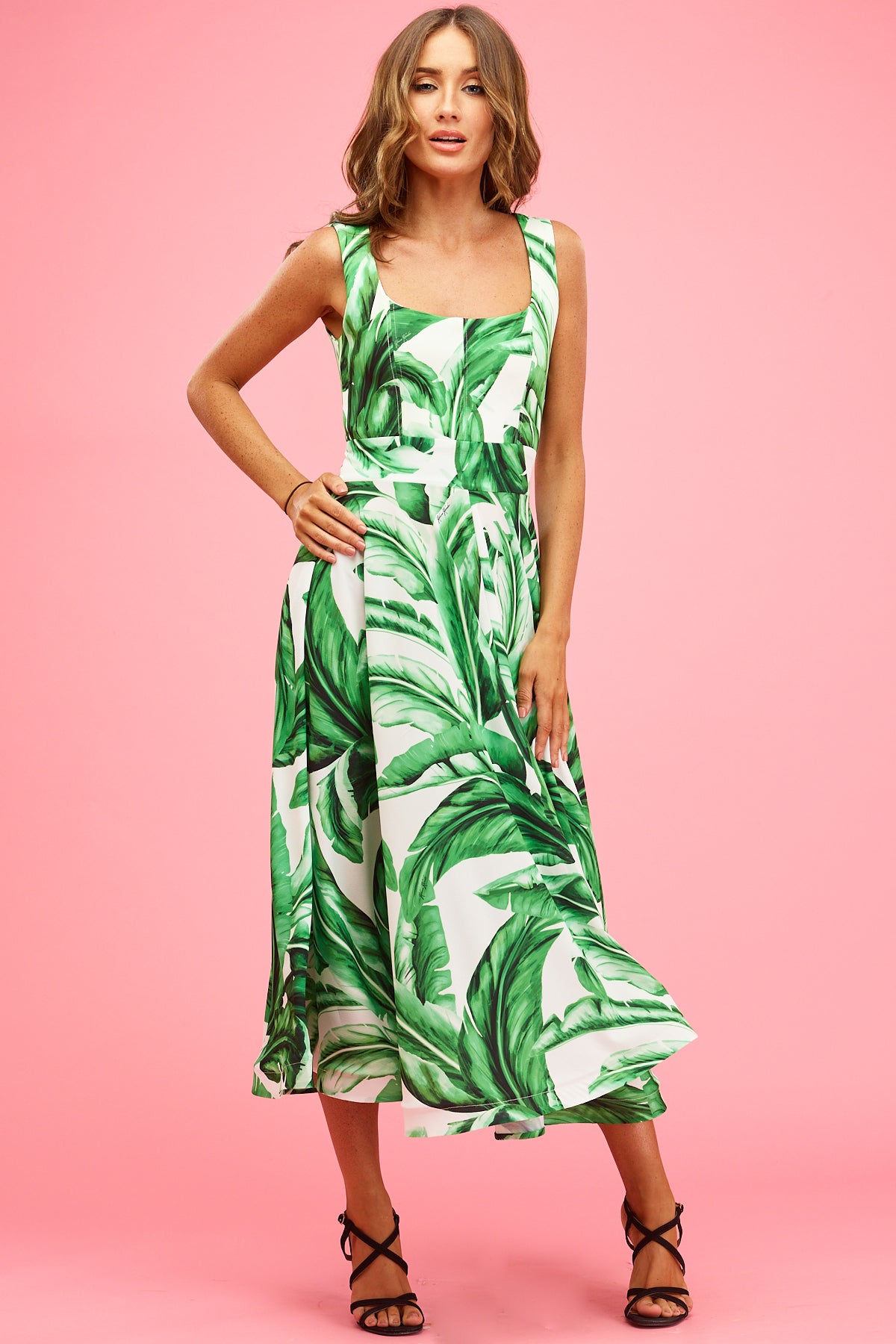 Palm Perfection Cole Midi Maxi Dress