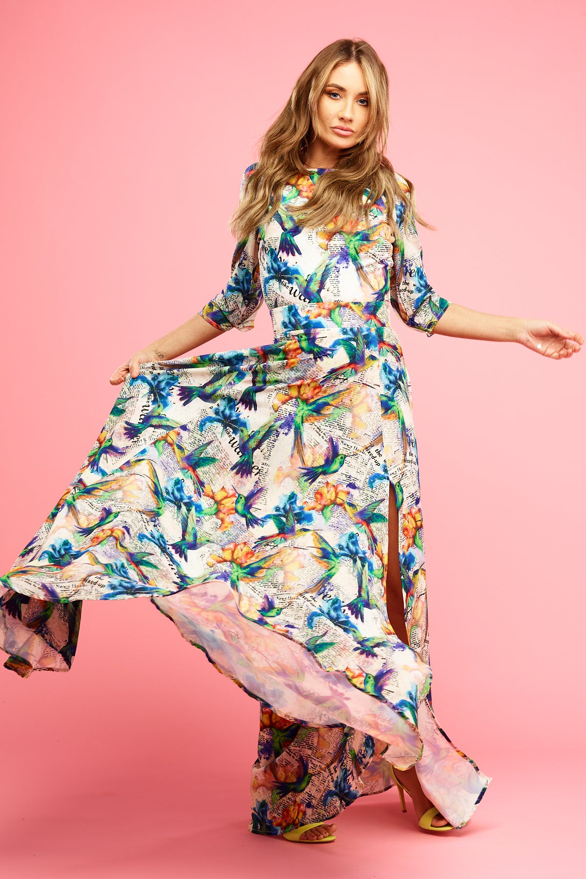 Athena Maxi Long Dress Hummingbird