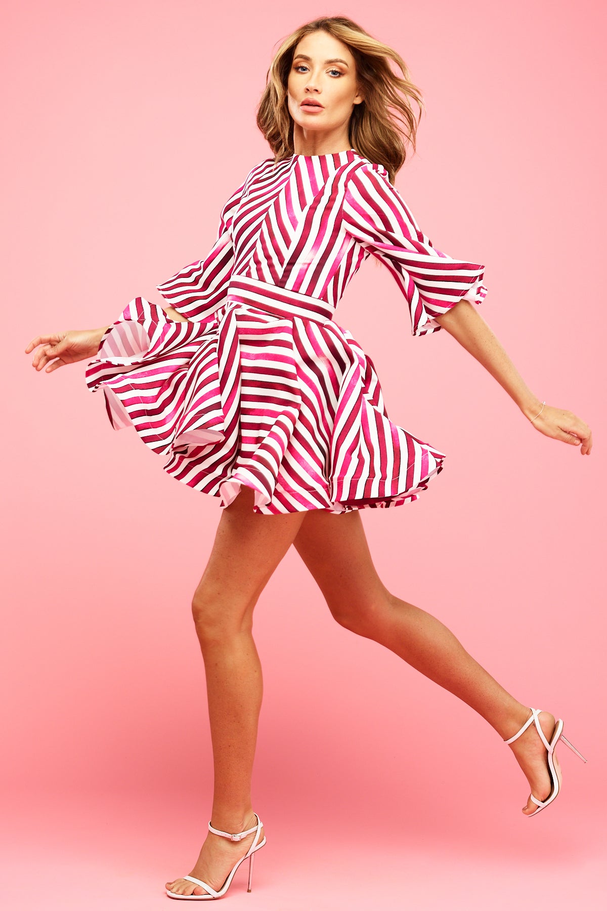 Mable Mini Dress Raspberry Stripe