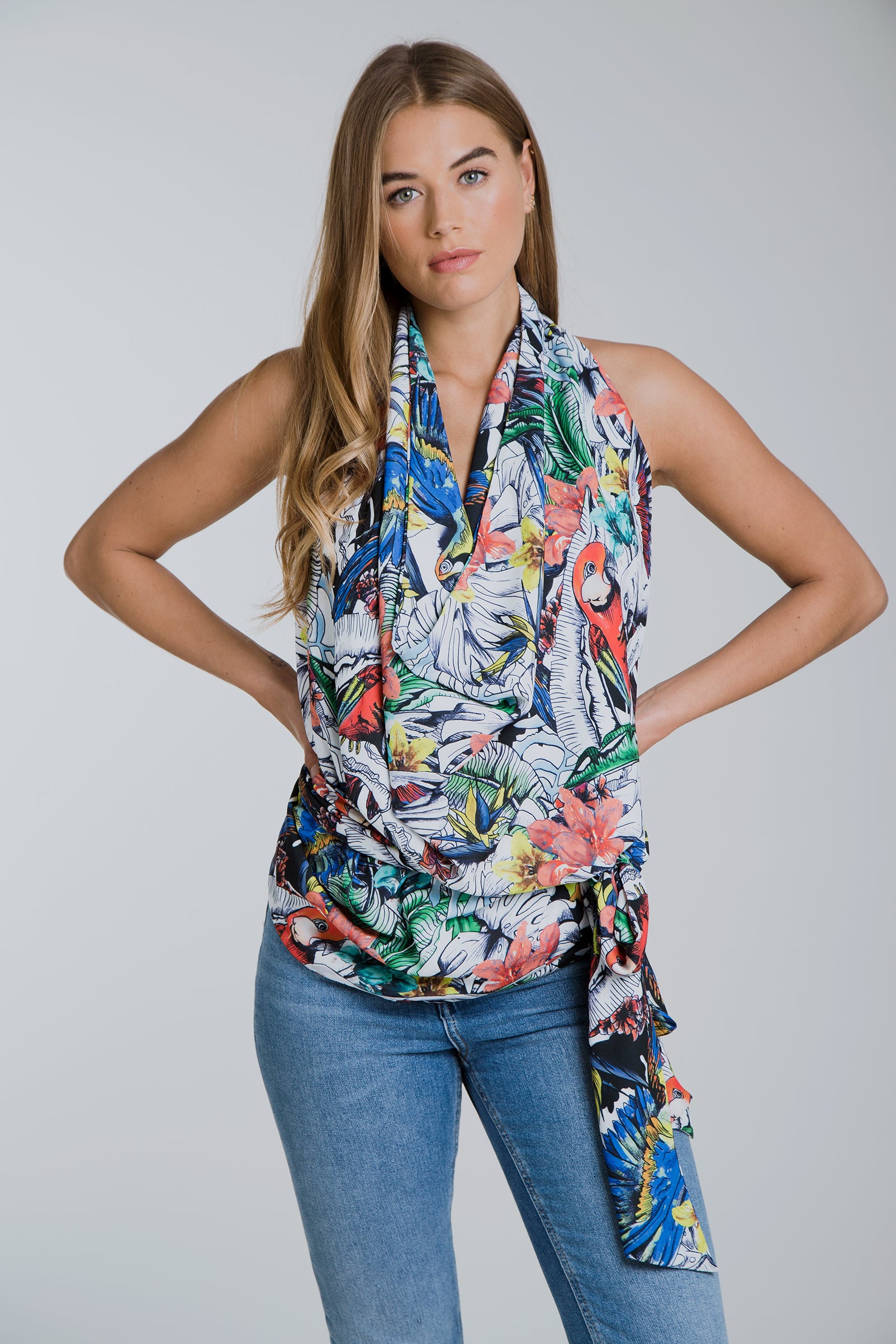 Lucy Drape Top Ruby Rainforest