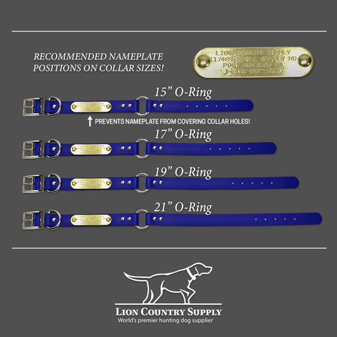 LCS LeatherFeel Brass Nameplate Placement Guide