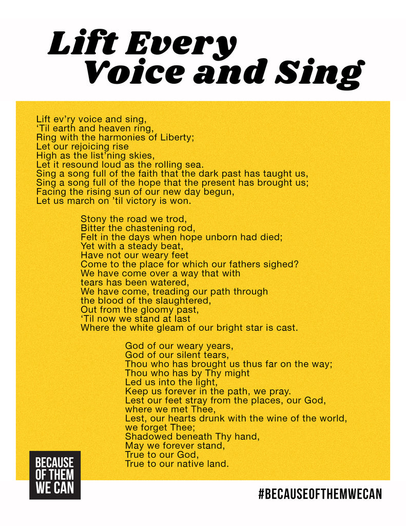 Learn The Black National Anthem Lift Ev Ry Voice And Sing Botwc