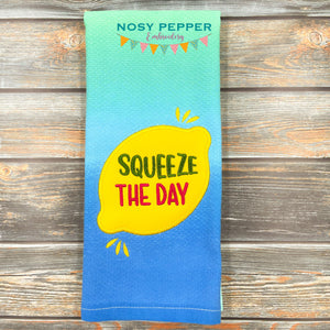 Squeeze the day applique design (5 sizes included) DIGITAL DOWNLOAD