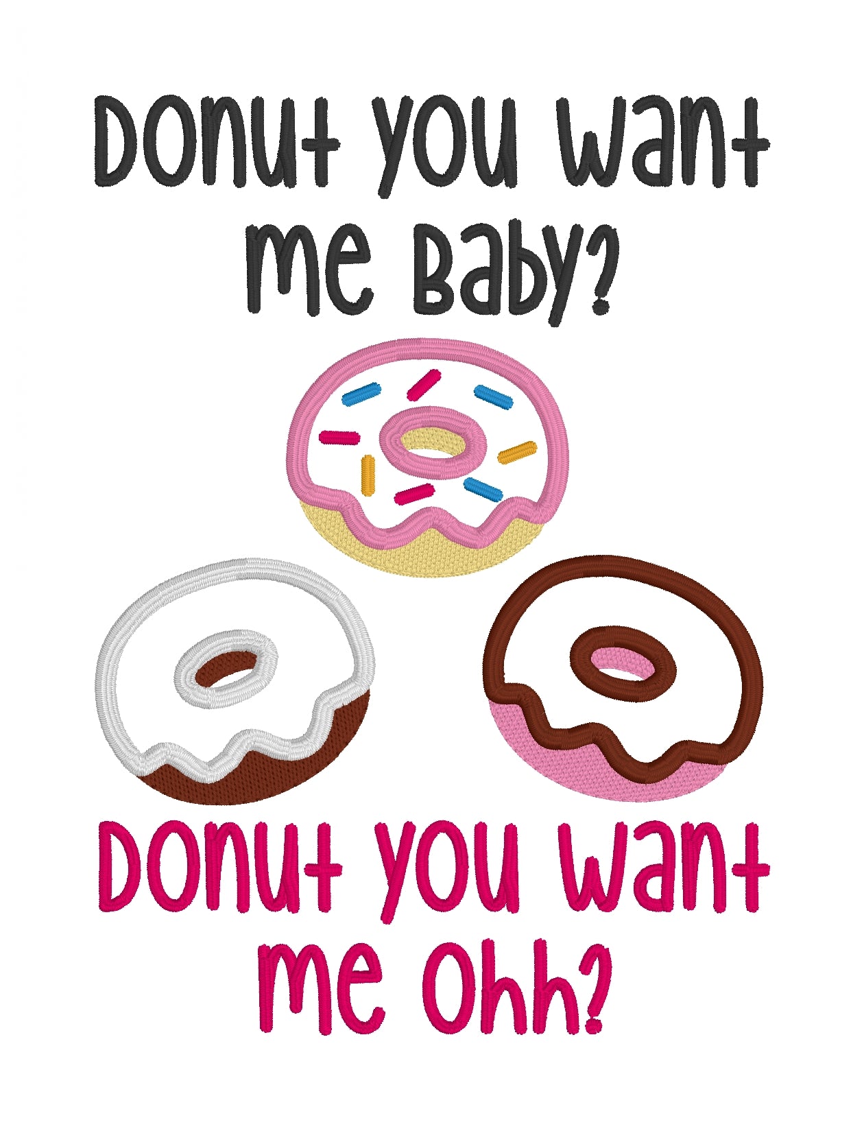 Download Donut You Want Me Baby Applique Embroidery Design 4 Sizes Included D Nosy Pepper Patterns