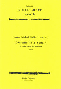 Muller: 4 Concertos Nos 2, 3 and 7 - 3 oboes, english horn, bassoon