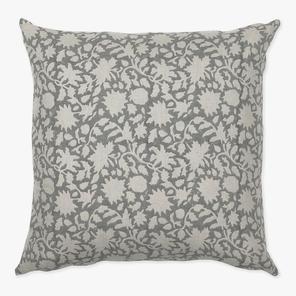 Flora Block Print Pillow Sham - Natural - Magnolia