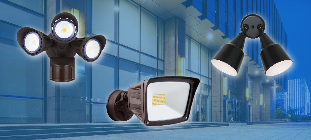 Outdoor Integrated LED Security Flood Light with PIR Dusk to Dawn Sensor