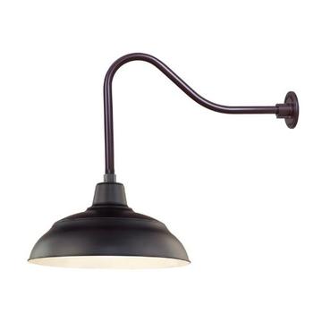 radial wave shade gooseneck light