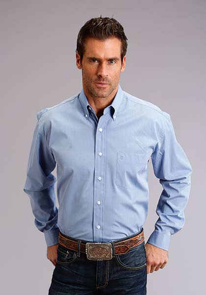 denim blue dress shirt