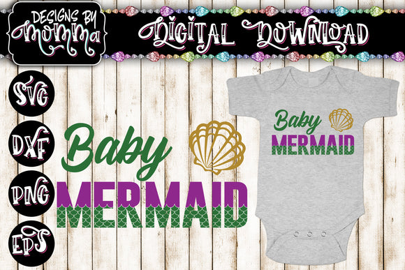 Download Baby Mermaid Svg Dxf Eps Png Designs By Momma