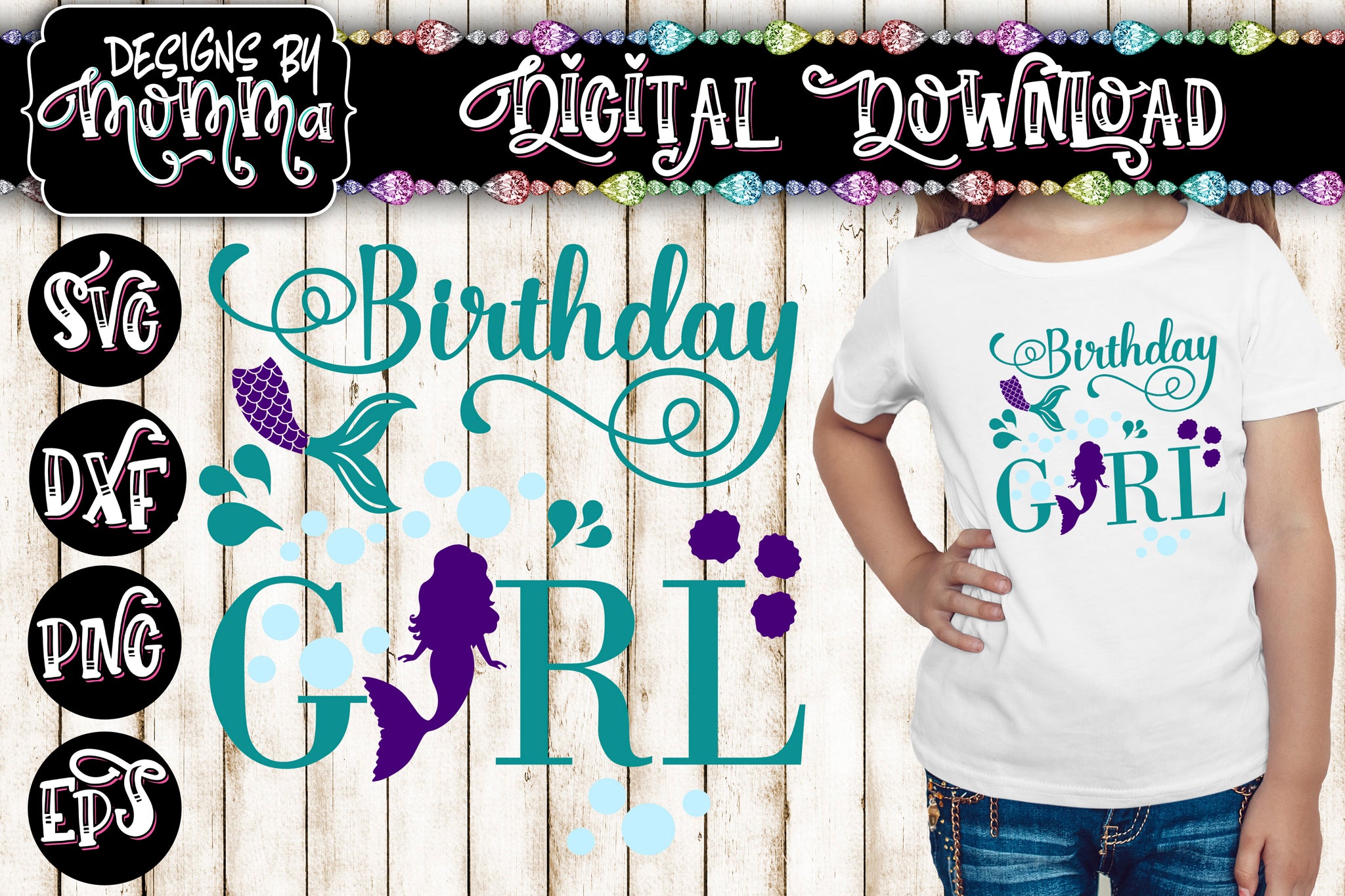 Download Birthday Girl Mermaid Family Volume 1 SVG DXF EPS PNG - Designs by Momma