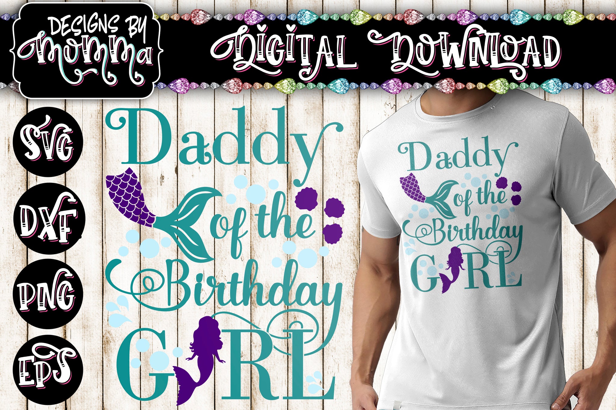 Download Birthday Girl Mermaid Family Volume 1 SVG DXF EPS PNG ...