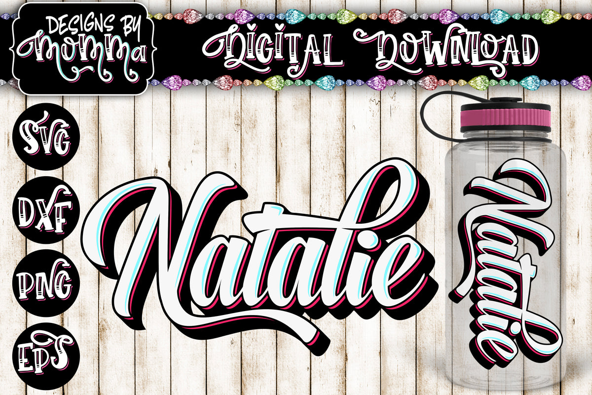 Download Natalie Script Handlettered Style Name SVG DXF EPS PNG ...