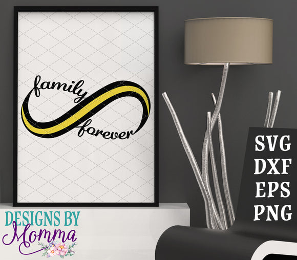 Download Family Forever Infinity Yellow Line SVG DXF EPS PNG ...