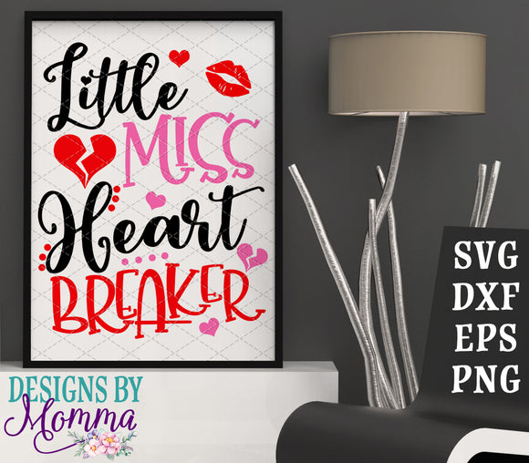 Download Little Miss Heart Breaker SVG DXF EPS PNG - Designs by Momma