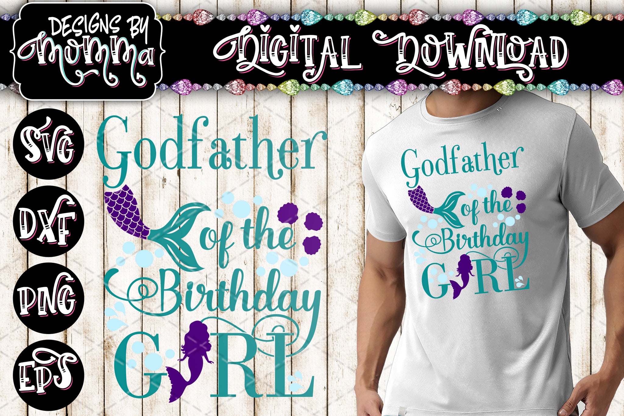 Download Birthday Girl Mermaid Family Volume 2 Svg Dxf Eps Png Designs By Momma