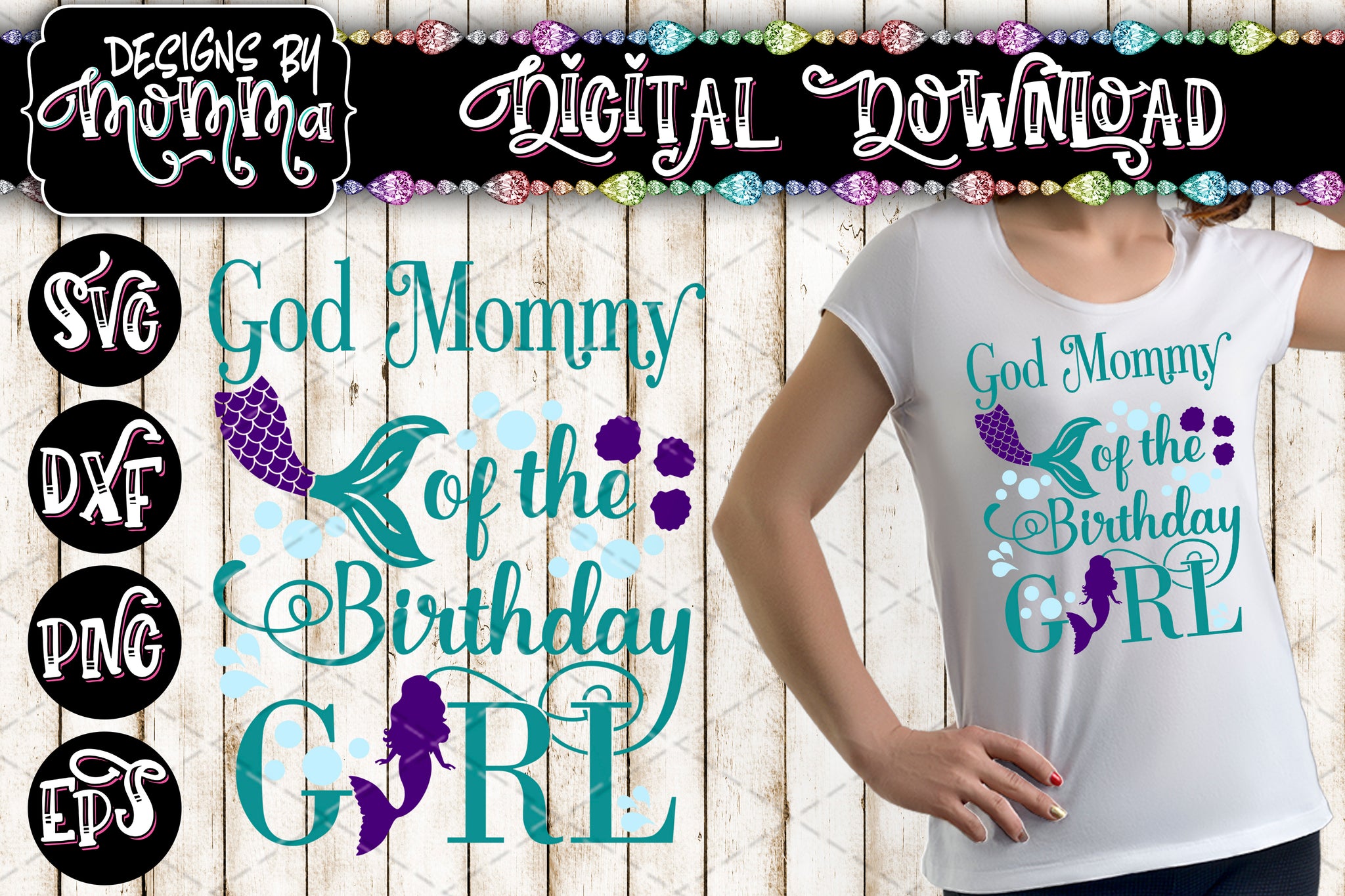 Download Birthday Girl Mermaid Family Volume 2 Svg Dxf Eps Png Designs By Momma