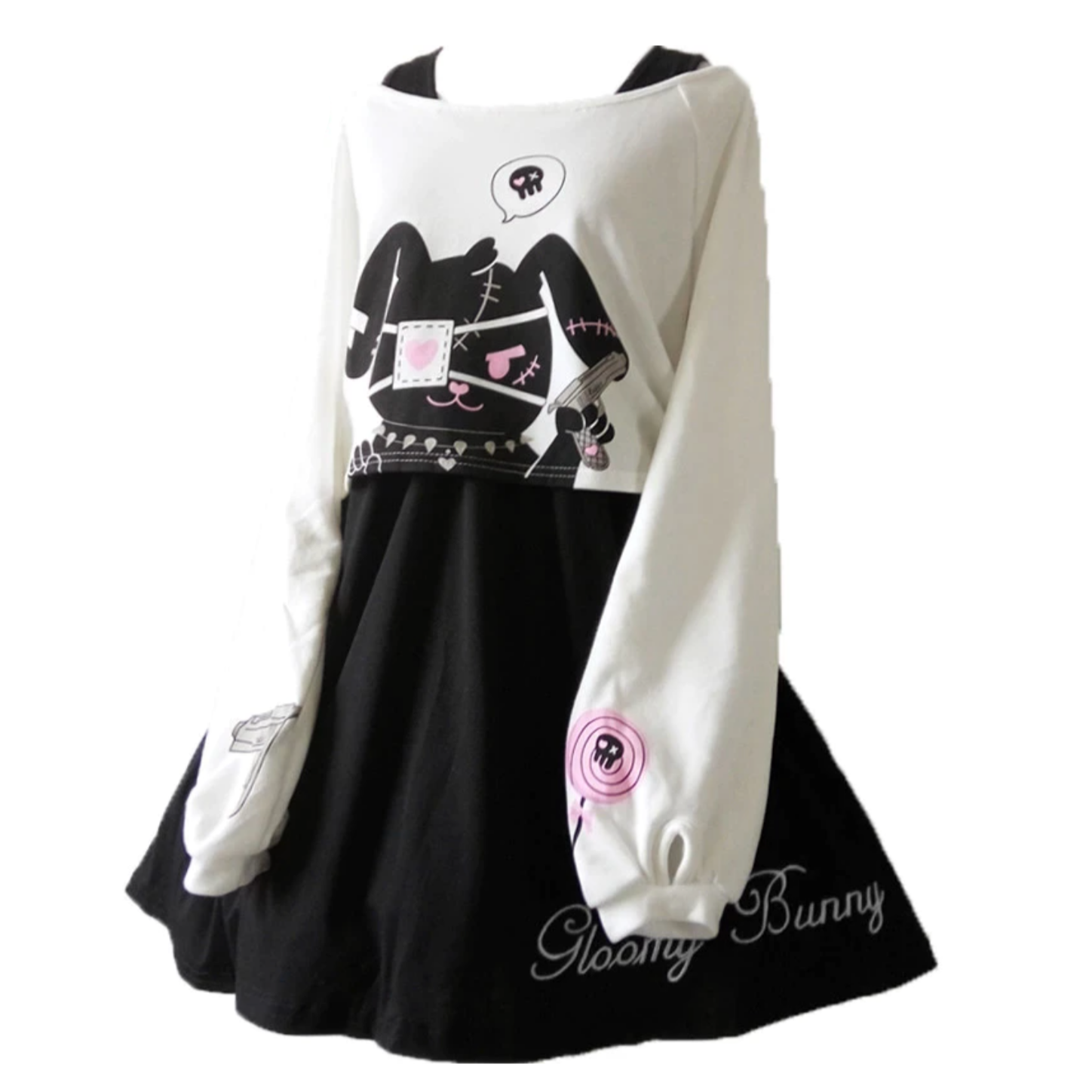 Psycho Bunny Gothic Dress Gloomy Evil Rabbit 2 Piece | Arcane Trail