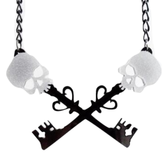 skull key necklace